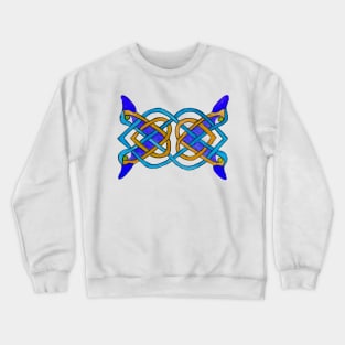 Bi-coloured Celtic tracery Crewneck Sweatshirt